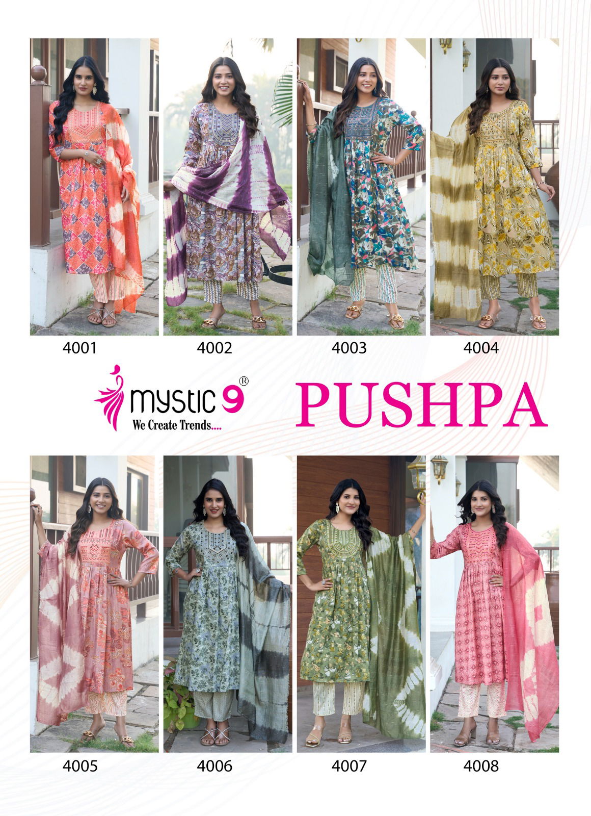  Pushpa Vol 4 Rayon by Mystic 9  Kurti Bottom With Dupatta Collection